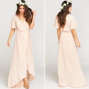 Show Me Your Mumu | Light Pink Sophia Wrap Dress